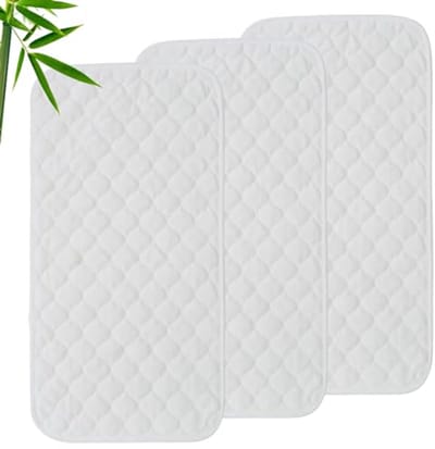 Luier Veranderende Mat - Ademend, Waterdicht & Wasbaar Katoenen Liner - 3 Stuks