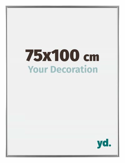 Your Decoration - Fotolijst 75x100 cm - Kunststof - Zilver Hoogglans - Evry