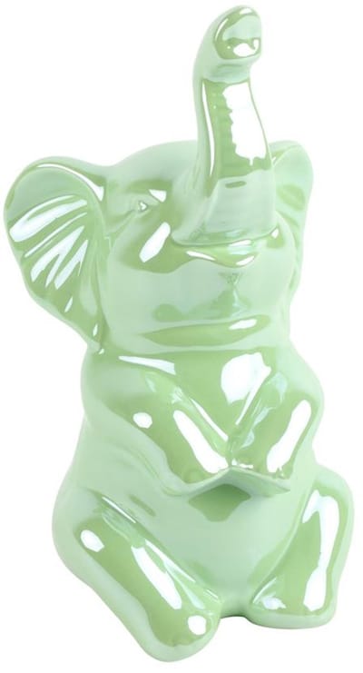Olifant beeld lichtgroen 10x7,7x20,5cm