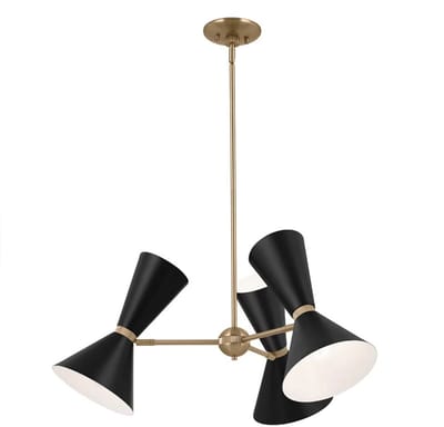 Kichler LED Kroonluchter | 6X E27 Max 40W | Champagne Bronze, Black