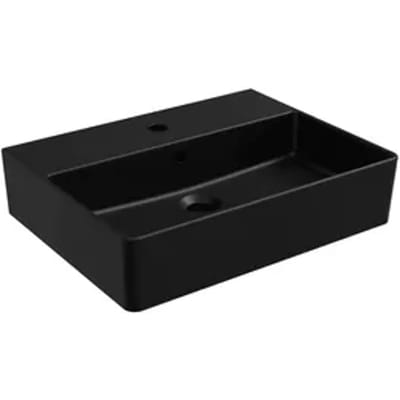 Aquavive Wasbak Carezza - Keramiek - Rechthoek - Zwart - 43x54,5x17,5cm