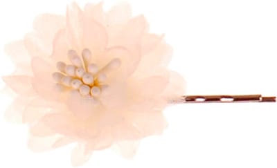 Schuifspeldje Bloemetje Ivoorkleurig Organza - 3,5cm