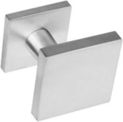 IMPRESSO VOORDEURKNOP VIERK 60MM ROZET VERSPRINGEND MASS RVS