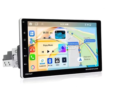 Universele autoradio 1 din 2/64GB met Carplay en Android auto enkel din | Radio scherm met Navigatie | verstelbaar klapscherm enkeldin 1din universeel | Met display wisser