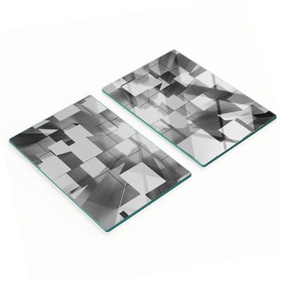 Keukenplanken van gehard glas met decoratieve abstracte afbeeldingen, 2x40x52 cm