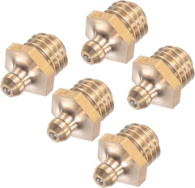 Rechtdoorlopende vetfitting M12x1.75mm | Hydraulische vetnippel voor vervanging van olieaansluitingen | 5 stuks voor diverse toepassingen