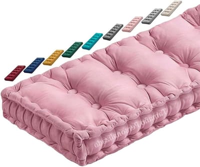 Bankkussen - Zitkussen Outdoor - Comfort Verhoging - Met Draaggreep - 200x40x10 cm - Roze