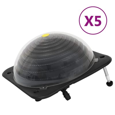 Set de 5 boules chauffantes solaires pour piscine 75 x 75 x 36 cm PEHD & Aluminium