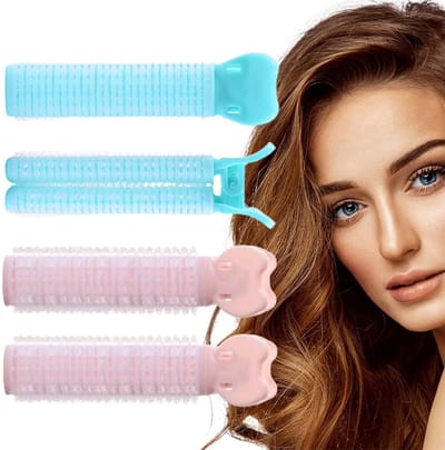 Dailygoods- Krultang - 4 Stuks - Lichtgewicht - Duurzaam ABS - Geen Hitte - Geschikt voor Alle Haartypes - Perfect voor Personalisatie