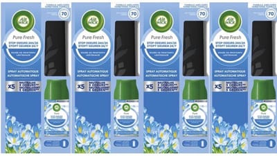 Air Wick Freshmatic Automatische Spray Luchtverfrisser - Pure Lentedauw - Starterkit 250ml x4