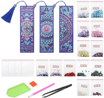 Dailygoody - 3Pcs 5D Strass Schilderen - Creatieve Bladwijzers - Diy