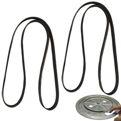 Platenspeler riemen – 2 stuks van zwart rubber voor soepele werking van draaitafels