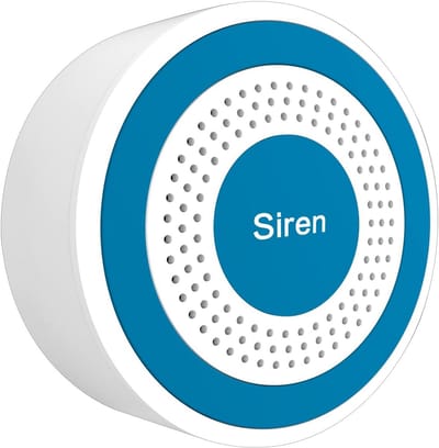 Draadloze Sirene - Stroboscoop Alarm - Binnen Gebruik - Batterij Aangedreven - 81 x 81 cm - Wit