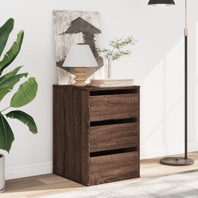vidaXL - Ladekast - 40x41x58 - cm - bewerkt - hout - bruin - eikenkleurig