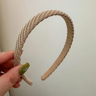 Retro Zwart Wit Bezel Haarbanden Hoofdbanden voor Vrouwen Meisjes Vintage Hoepel voor Feest Bruid Bruiloft Haarbanden Accessoires kaki