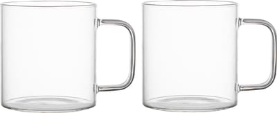 Gusta - Theeglazen 350ml - Set 2 stuks - Handig groot handvat