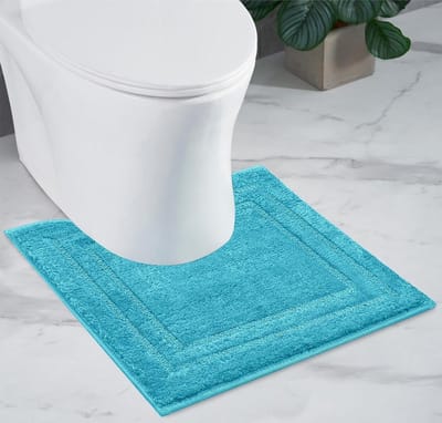 Badmat 45x45 cm - Turkoois - Super absorberend en anti-slip - Ideaal voor de badkamer of WC - ShopVlot