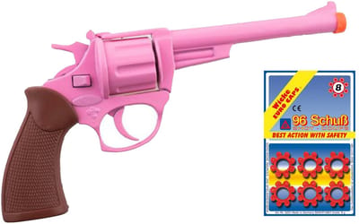 Politie/Cowboy play set - 8 Shot Gun - pink - Incl 96 Plaffertjes - Carnival/Theme Party