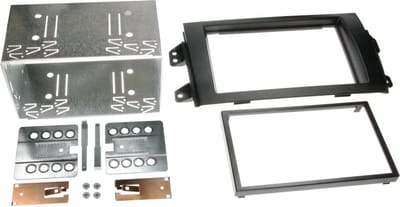 2-DIN Paneel geschikt voor Fiat Sedici (FY/GY) - Suzuki SX4 (EY/GX) Kleur: zwart