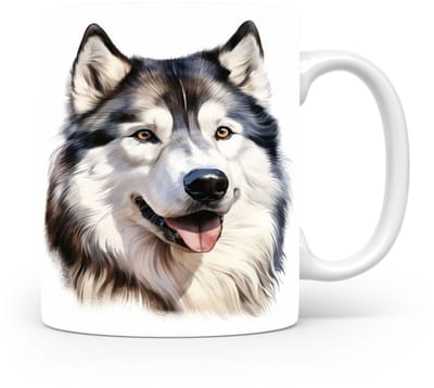Mok Malamute Beker voor koffie of tas voor thee, cadeau voor dierenliefhebbers, moeder, vader, collega, vriend, vriendin, kantoor, opa, oma, hond, kerst, sinterklaas, verjaardag