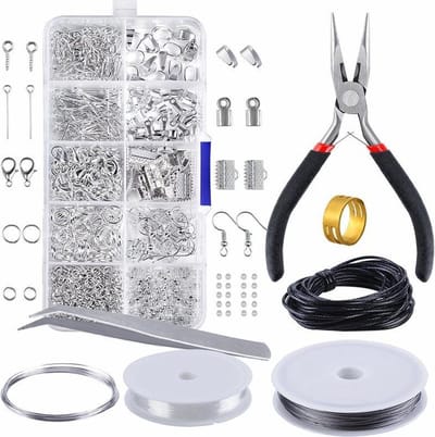 Fako Bijoux® - DIY Starterset Sieraden Maken - 910-delig - Zilverkleurig