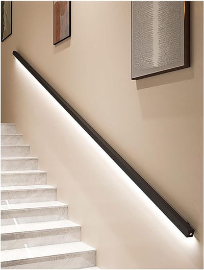 Verlichte Trapleuning - Wandmontage Leuning - Veilige Trappen - Automatische Sensor - 200 cm - Zwart Mat