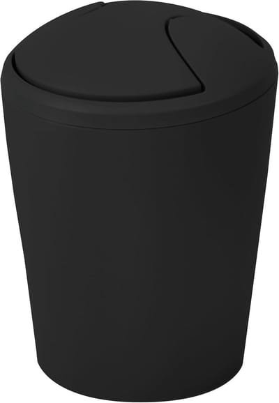 Cosmetica-emmer met schommeldeksel - 5 liter - zwart