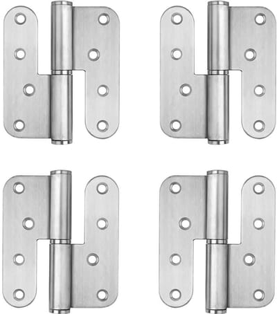 Allecto - Afneembare scharnieren - Vlagscharnieren - Zware kwaliteit - 100x89mm - Geschikt voor houten en veiligheidsdeuren - Maximaal 40 kg belast...