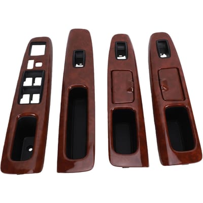 4 STuks Auto Raamschakelaar Armleuning Paneel Vervanging voor Toyota Camry 2001 2006 Deur Armleuning Paneel Raamschakelaar Rand Trim brown