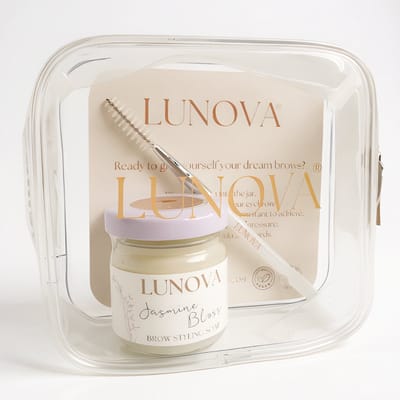 Lunova - Brow Styling Soap - Wenkbrauw gel - Wenkbrauwzeep - incl. wenkbrauw borsteltje - geur Jasmine bloss