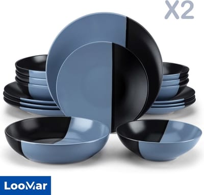 LooMar Serviesset – 32 delig – 8 persoons – Porselein - Luxe – Bordenset – Dinner platen – Dessertborden