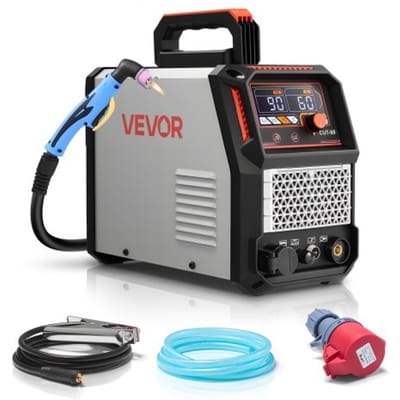 VEVOR Plasmasnijder, 60 A Pilot Arc Plasmasnijmachine, IGBT-omvormer met digitaal display – met 2T/4T-functie en instelbare PA/PT-tijd voor industrieel gebruik (400 V 3-fase)
