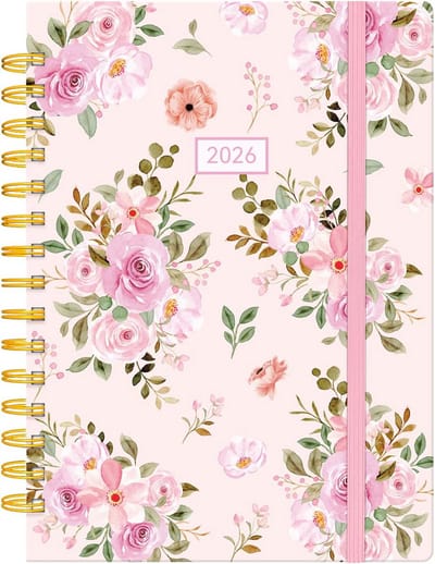 Agenda 2025 Week- en Maand Planner Harde Kaft - Jaarkalender Januari tot December voor Dames