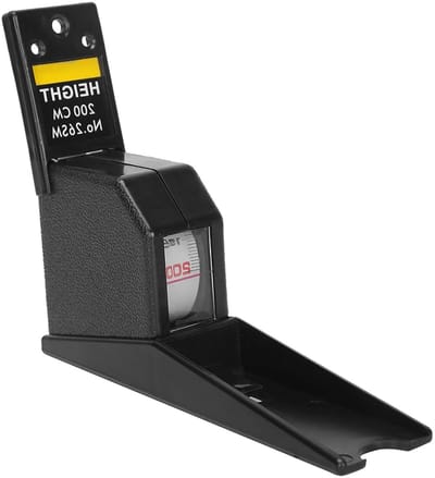 Metalen Postuurmeter - Hoogtemeter Lint - Nauwkeurig Meten - Intrekbaar Meetlint - 2 Meter - Zwart