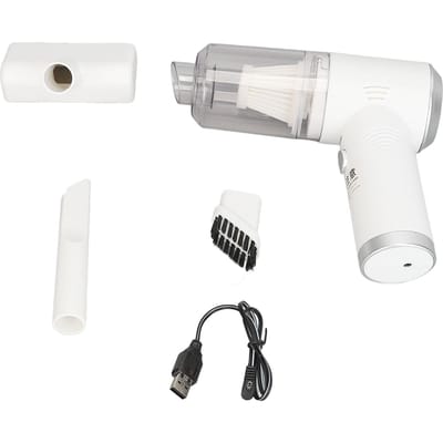 Stofmijtbestrijder Huishouden Auto Mini Handheld Draagbaar Draadloos Verwijdering Stofzuiger white