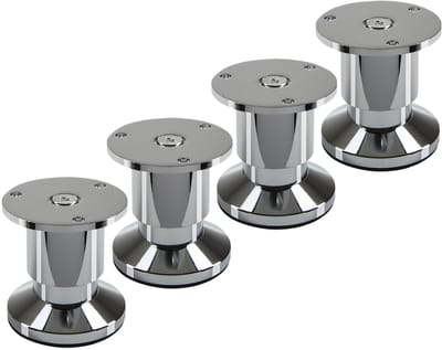 SOTECH 4 stuks meubelpoten TERRA hoogte 50 mm chroom gepolijst hoogte verstelbaar tot max. 15 mm, belastbaar tot 250 kg / per voet