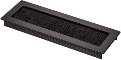 SOTECH 1 x kabeldoorvoer Toledo van zwart geanodiseerd aluminium 200 x 70 mm Inbouwmaat: 190 x 62 x 15,3 mm