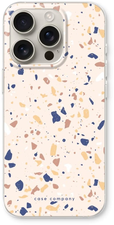 Case Company® - Hoesje geschikt voor iPhone 16 Pro hoesje - Terrazzo N°23 - Soft Cover Telefoonhoesje - Bescherming aan alle Kanten en Schermrand