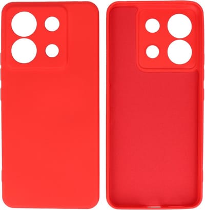 Hoesje Geschikt voor Xiaomi Redmi Note 13 Pro - Fashion Telefoonhoesje Backcover - Siliconen Hoesje - Rood