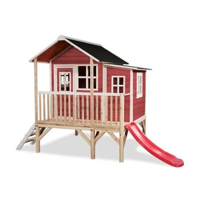 EXIT Loft 350 Houten Speelhuis - Speelhuisje voor Buiten - FSC Hout - Kinderen - Rood