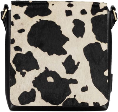 JOST Leren schoudertas Furry Cow Shoulder Bag Black veelkleurig