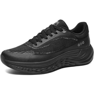 Grote Maat Hardloopschoenen voor Dames Lente Ademende Mesh Schoenen Hardloopschoenen Casual Schoenen Schokabsorberende Luchtkussen Schoenen Sportschoenen 43 black