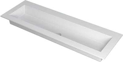 INK Kraft Wastafel Enkele Bak Zonder Kraangat - 1400x450x10 mm - Mat Wit