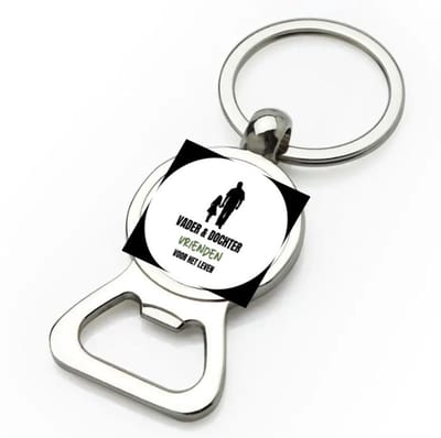 Akyol - vader en dochter flesopener - Liefde - vrienden - verjaardagscadeau - cadeau voor vader/dochter - gift - kado - 9 bij 3 cm