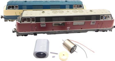 micromotor HP001F motor ombouwset voor Piko BR 101, BR 103, BR 110, BR 111, BR 112, BR 118, u.a.