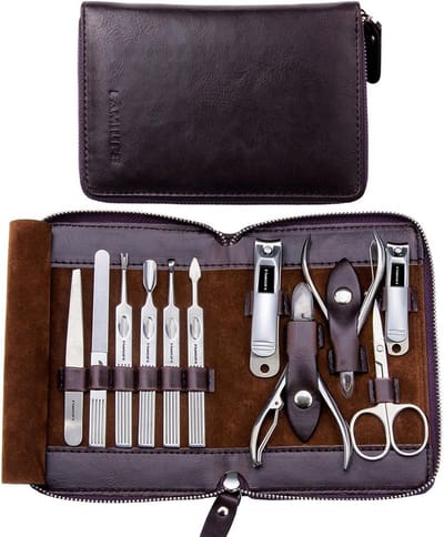 Professionele Manicureset 11-in-1 Roestvrij Staal met Luxe Geschenkdoos
