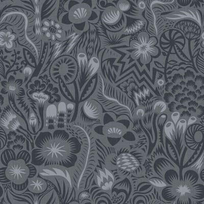 Boråstapeter Vliesbehang 2084 - Swedish Designers - Botanisch Blauw - 49cm x 10.05m