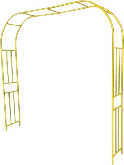 Tuinboog Klimplanten - Rozenboog Prieel - Tuin Decoratie - Weerbestendig Metaal - 150 x 240 Cm - Geel