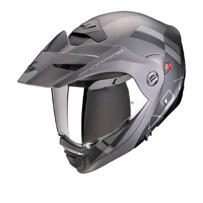 Scorpion ADX-2 Galane Mat Zwart Zilver Adventure helm - Helm
