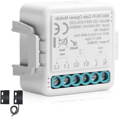 Draadloze Garage Deuropener met App Controle, Compatibel met Alexa en Google Home, Stemgestuurd en Timerfunctie